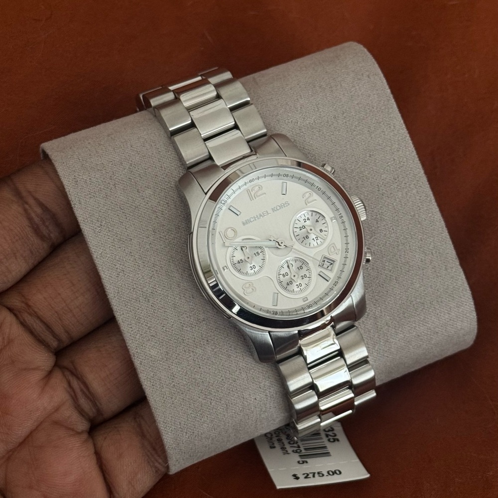 Michael Kors Stainless Steel Watch with Silver Dial
